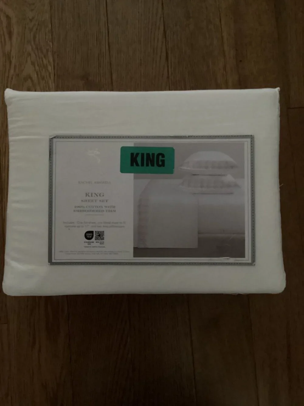 NWT Rachel Ashwell Embroidered Pink Eyelet Trim King Sheet Set Shabby Chic